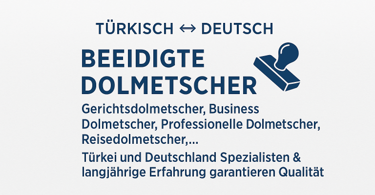 Professionelle Türkisch ⇔ Deutsch Dolmetscher – Gericht, Business, Reise Beeidigte Dolmetscher Türkisch ⇔ Deutsch – Gerichtsdolmetscher, Businessdolmetscher, Reisedolmetscher für Türkei und Deutschland